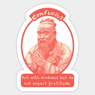 Confucius Portrait and Quote Sticker